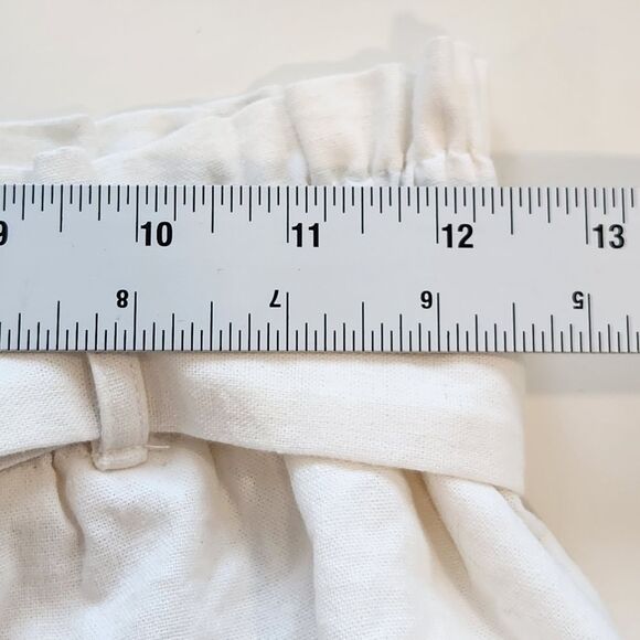 Lulu's Paper Bag Shorts Women's S Ivory Tie Waist Belt Loops - Picture 7 of 16